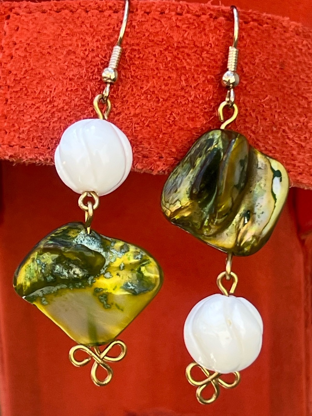 Handmade Coral Drop Earrings - Women Jewelry